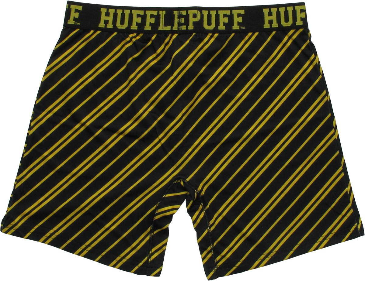 Harry Potter Hufflepuff Crest Striped Boxer Briefs