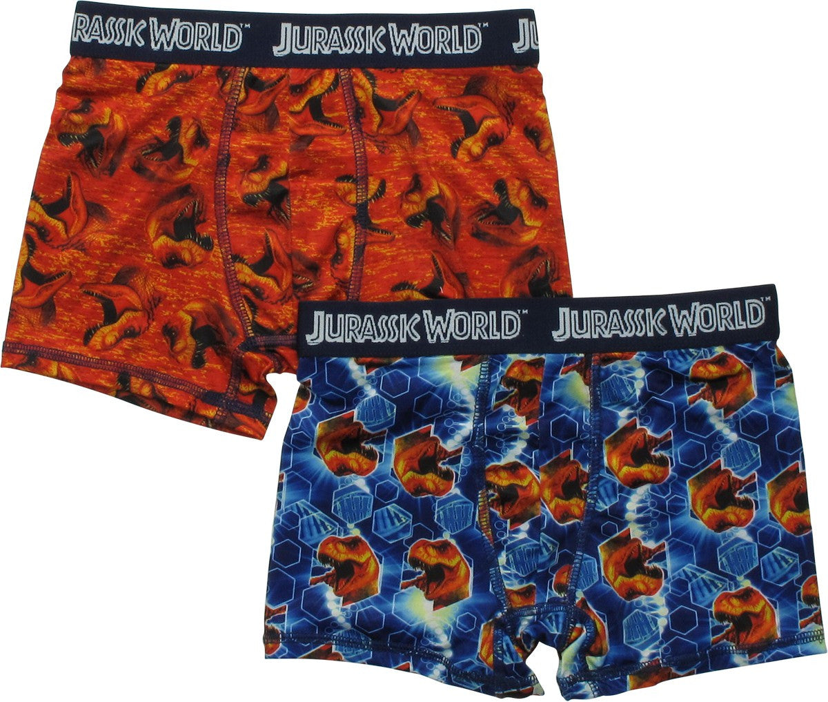 Jurassic World T Rex Head 2 Pack Boys Boxer Briefs