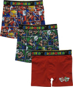 Super Mario Characters 3 Pack Boys Boxer Briefs