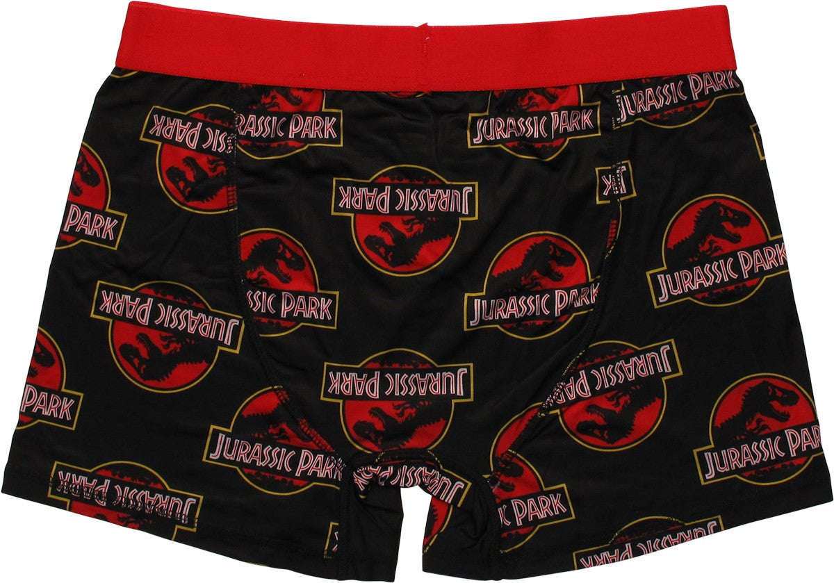 Jurassic Park Allover Print Logo Boxer Briefs