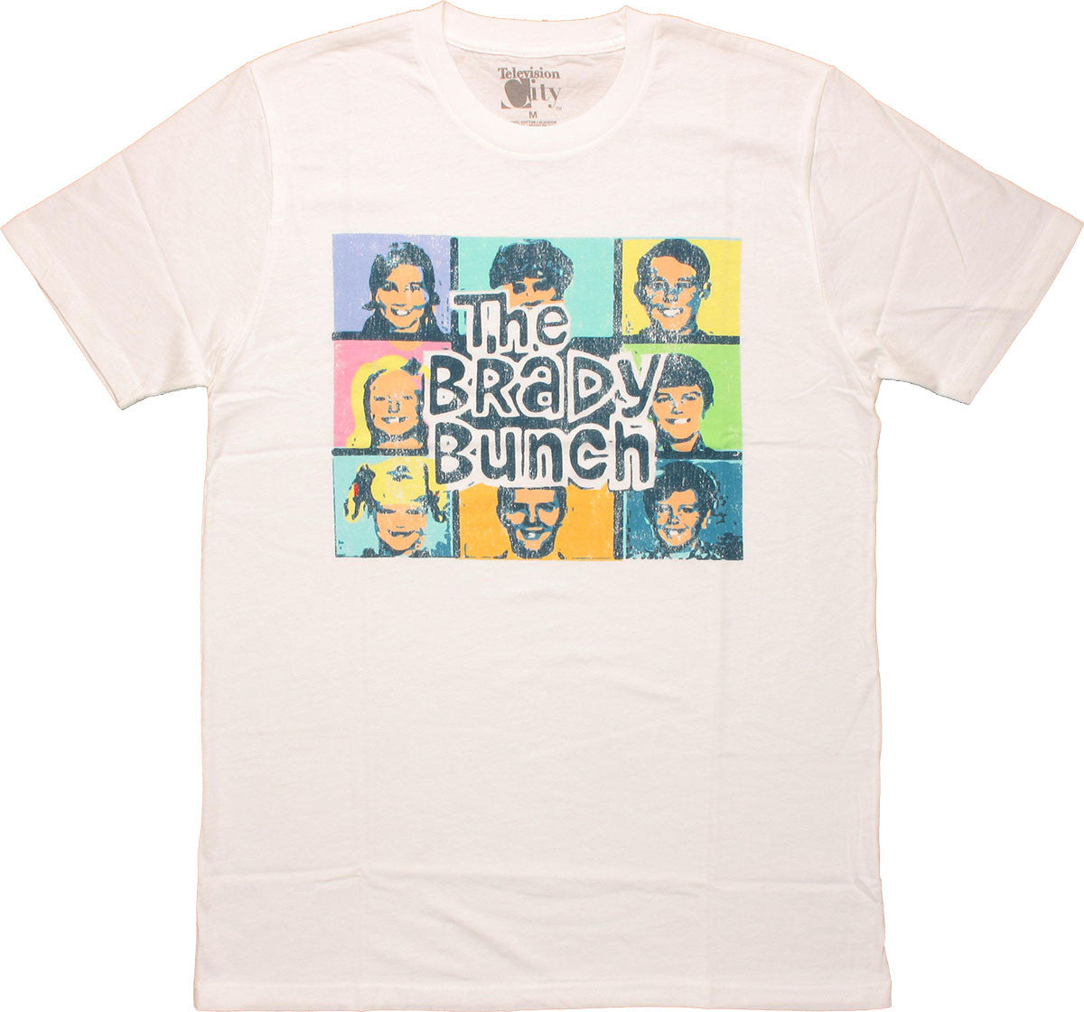 Brady Bunch Vintage Pastel Group T Shirt Sheer