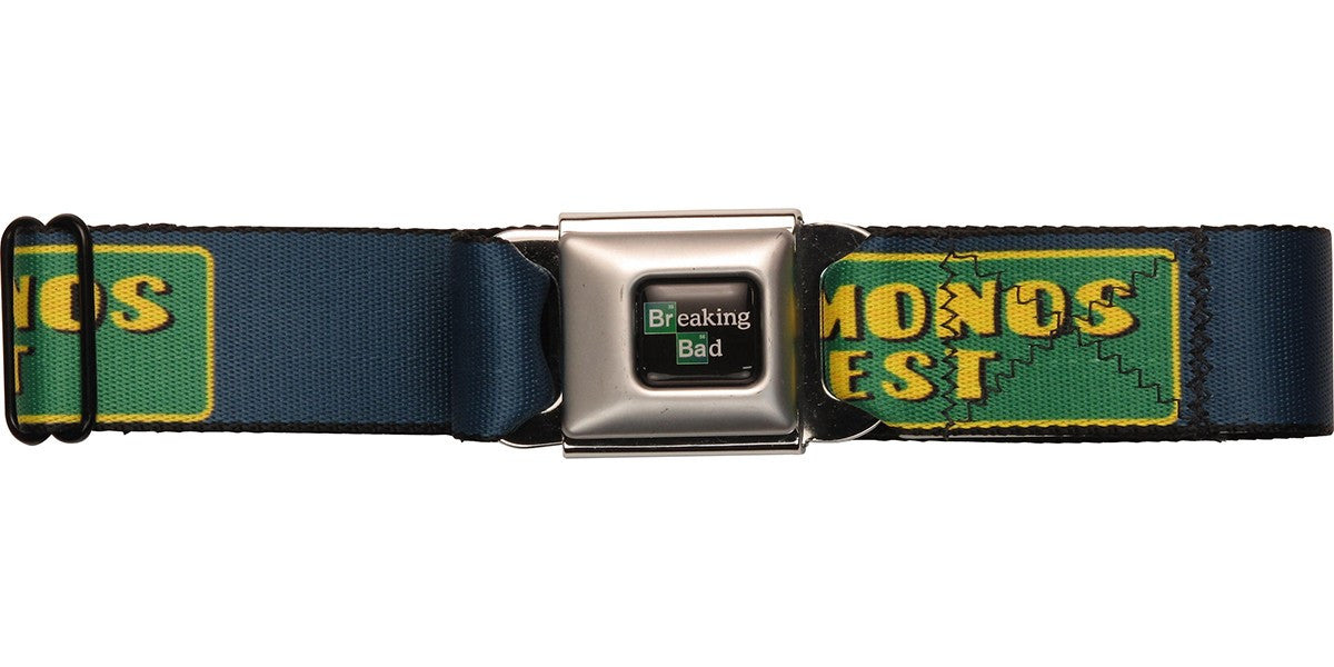 Breaking Bad Vamonos Pest Label Blue Seatbelt Mesh Belt