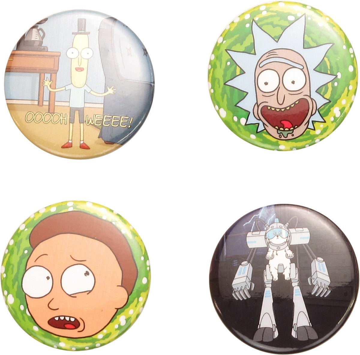 Rick and Morty Characters Button Set