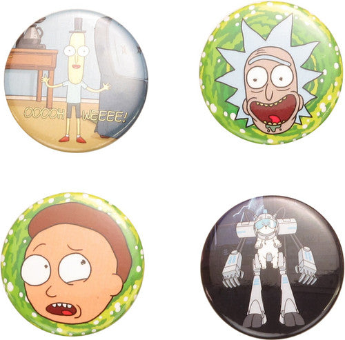 Rick and Morty Characters Button Set