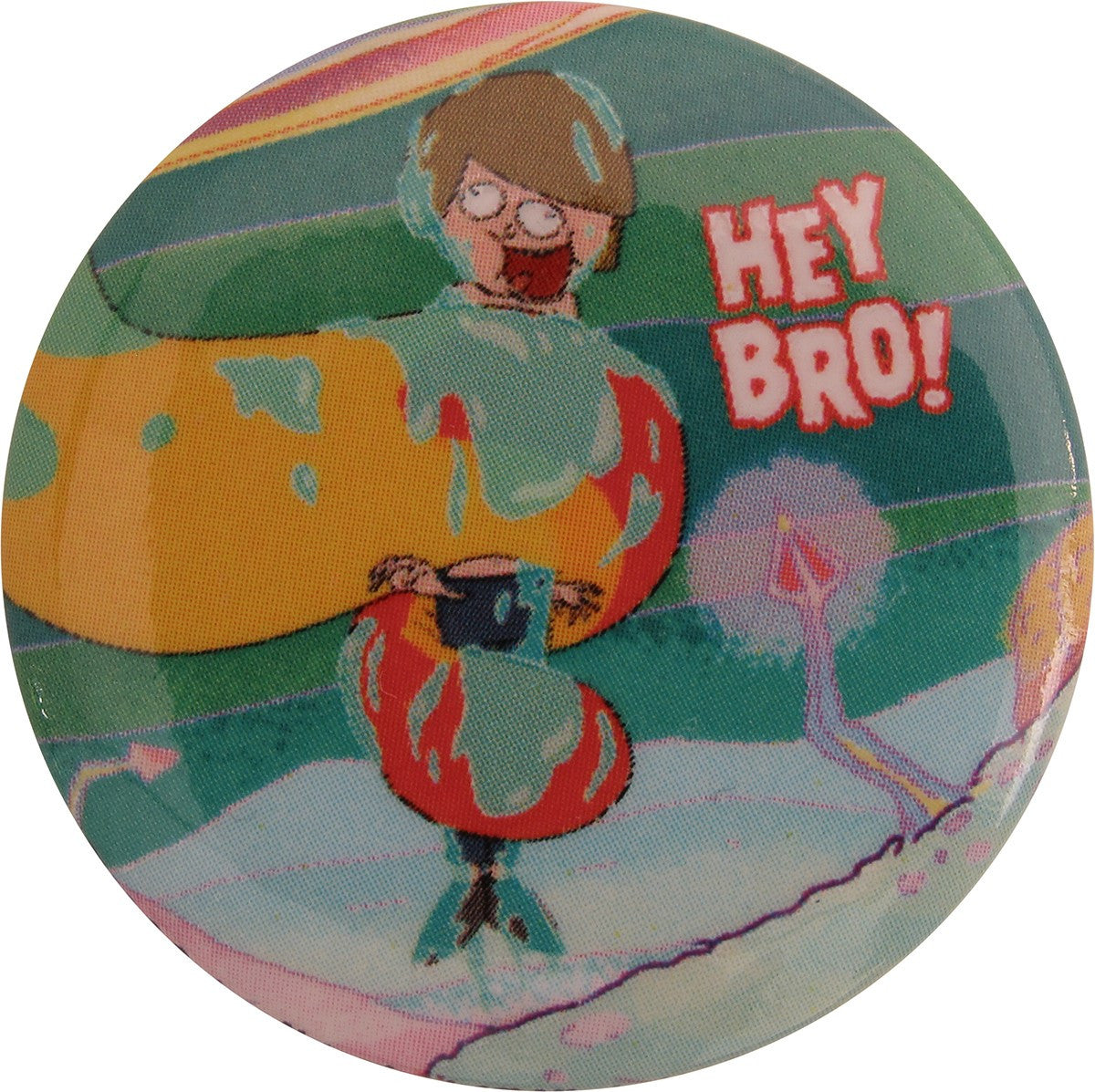 Rick and Morty Hey Bro Button – Stylin Online