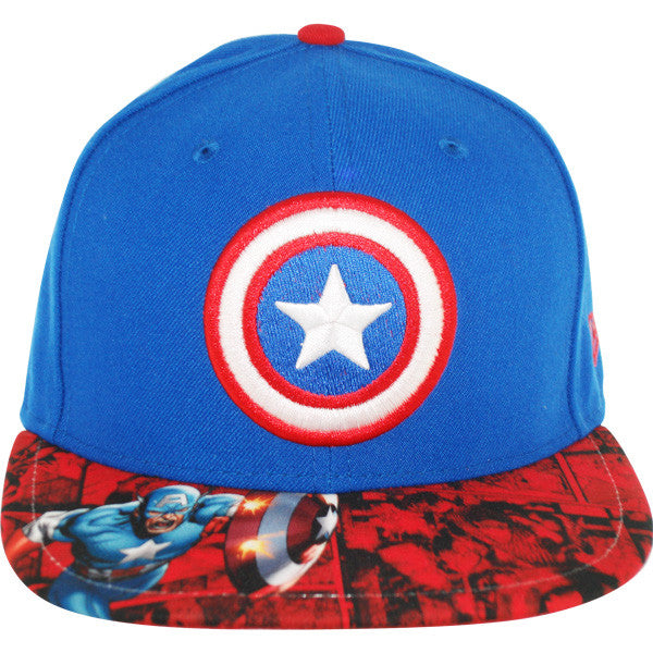 Captain America Comic Visor 59Fifty Hat
