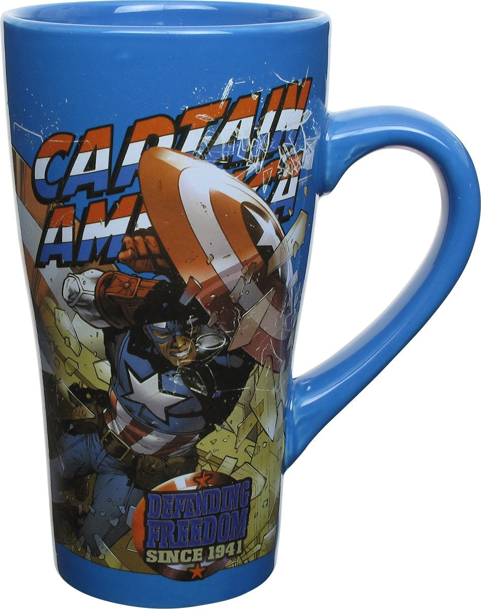 Captain America Defending Freedom Fluted Mug
