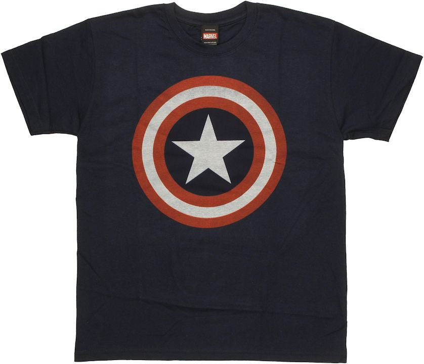 Captain America Faded Logo T Shirt
