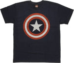 Captain America Faded Logo T Shirt