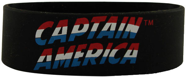 Captain America Logo Rubber Wristband