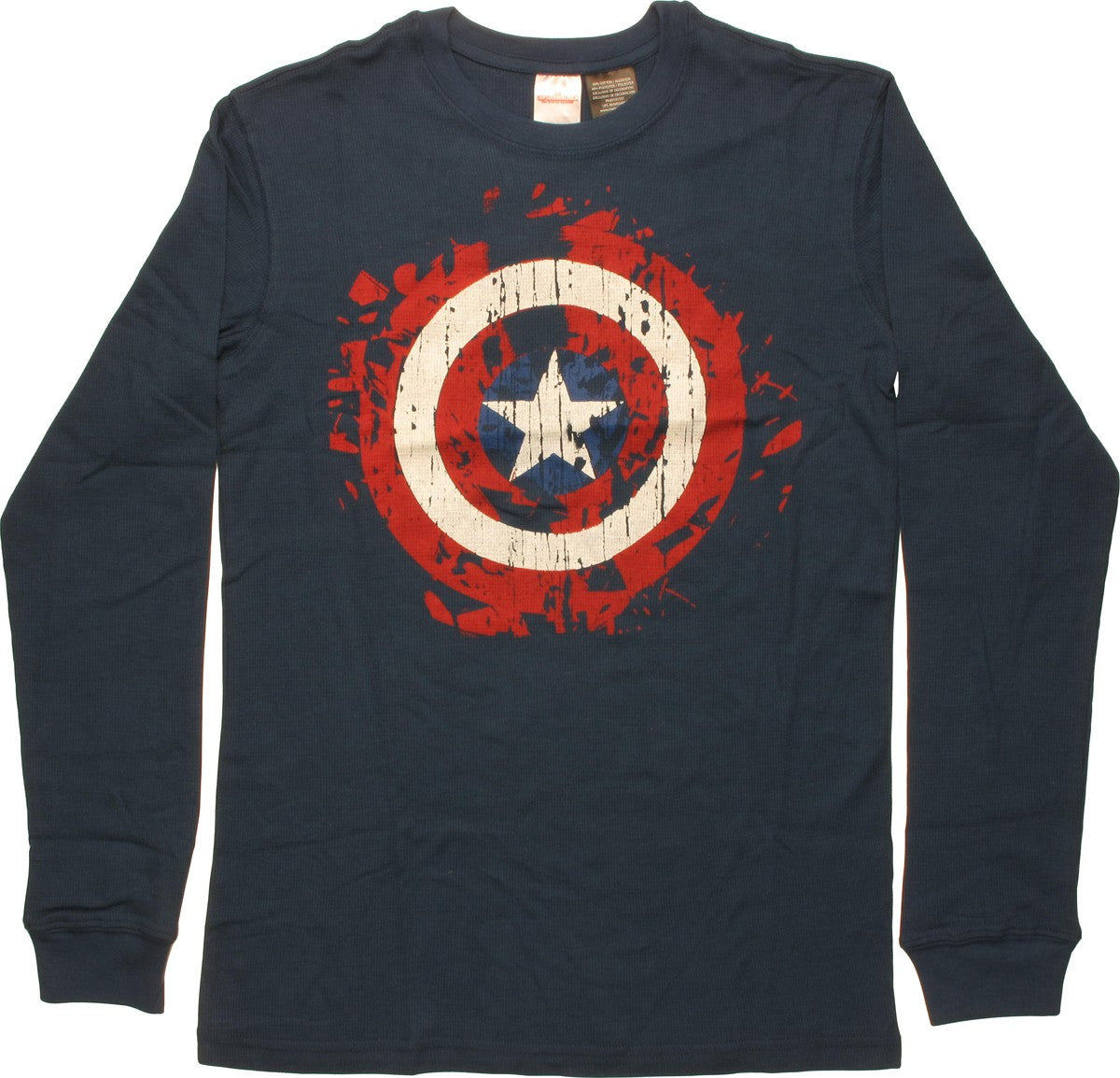 Captain America Logo Thermal Long Sleeve T-Shirt
