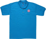 Captain America Shield Logo Teal Polo Shirt