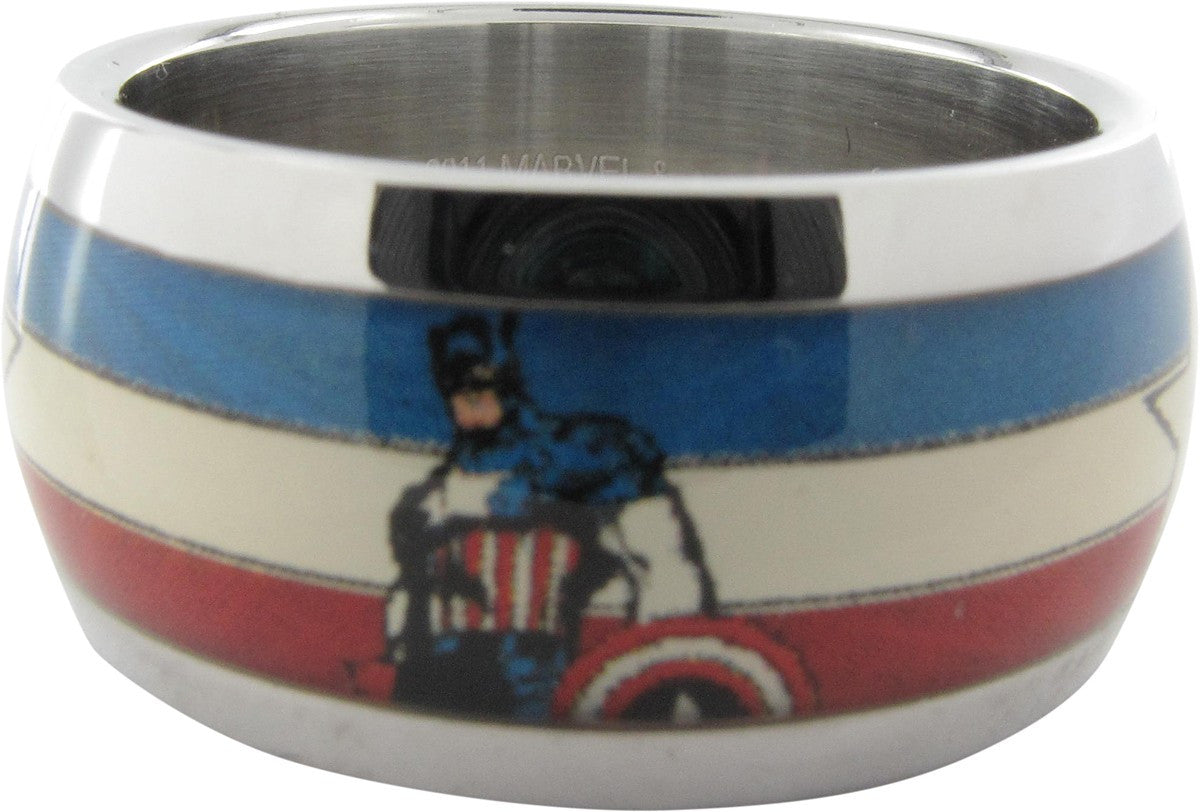 Captain America Stars and Stripes Ring