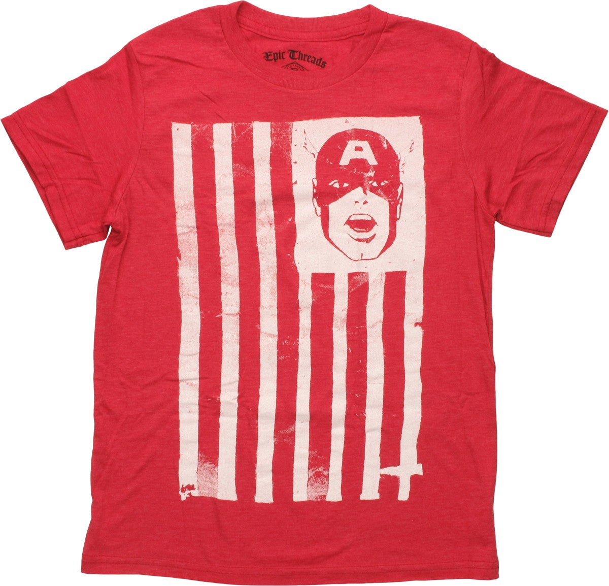 Captain America White American Flag Youth T-Shirt