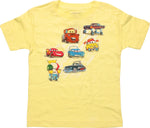 Cars Characters Across Yellow Toddler T-Shirt