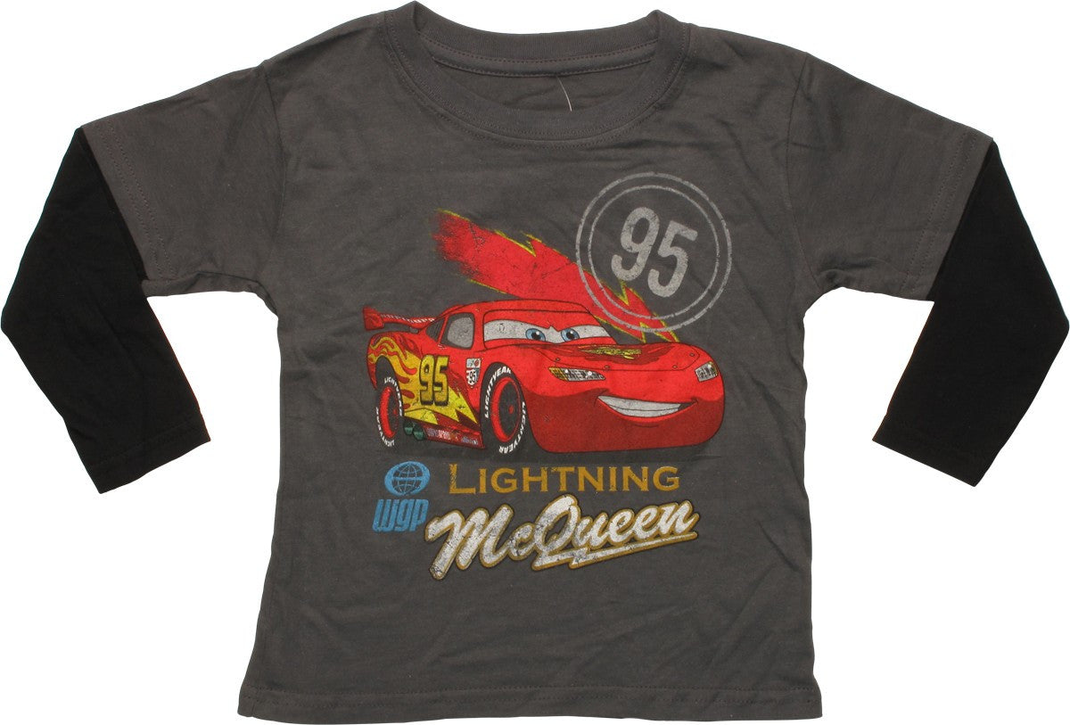 Cars Lightning McQueen WGP Pose LS Toddler T-Shirt
