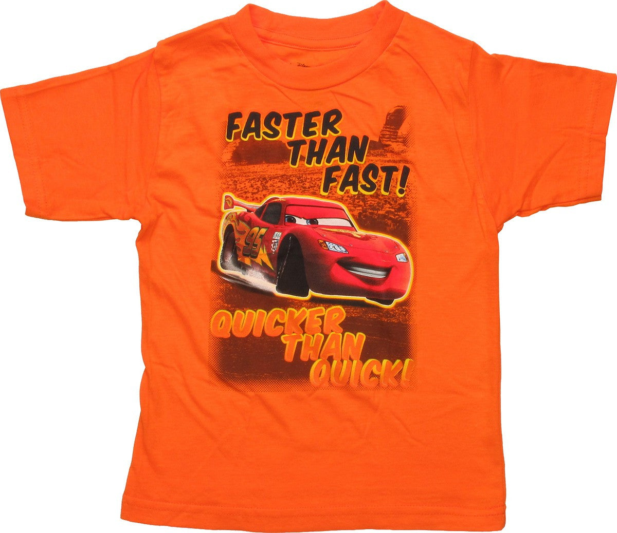 Cars McQueen Faster Quicker Orange Toddler T-Shirt