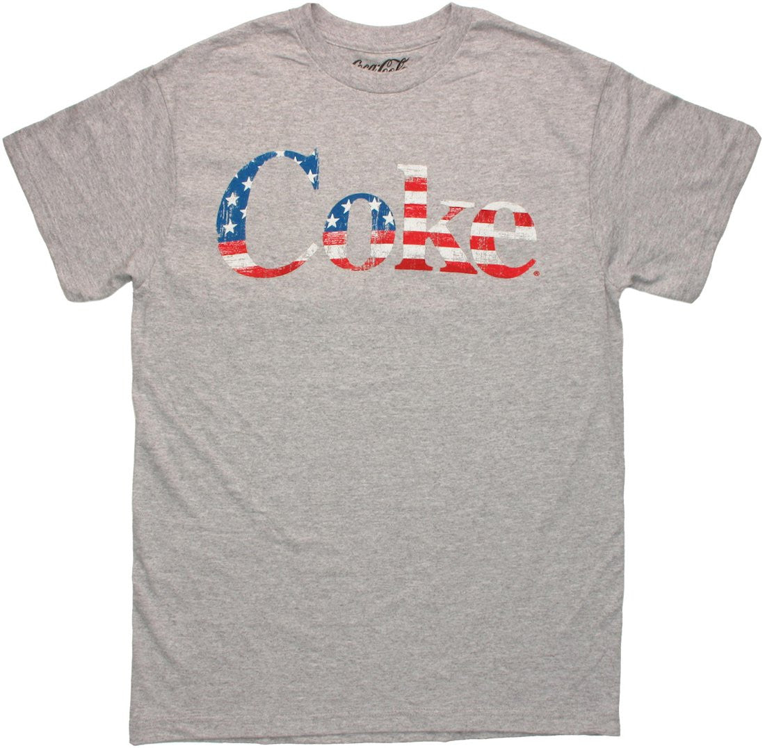 Coca-Cola Stars Stripes Logo T Shirt
