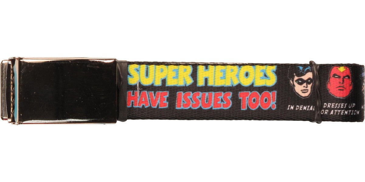 DC Comics Super Heroes Have Issues Mesh Belt