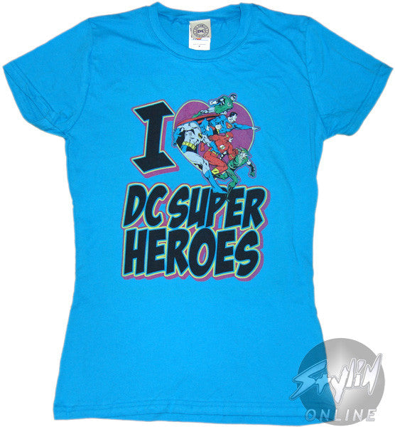 DC Comics Superheroes Love Baby Tee