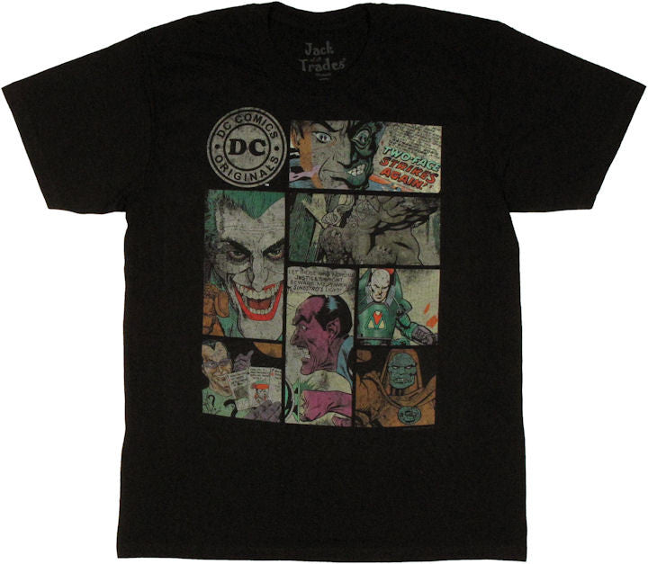 DC Comics Villain Panels T Shirt Sheer