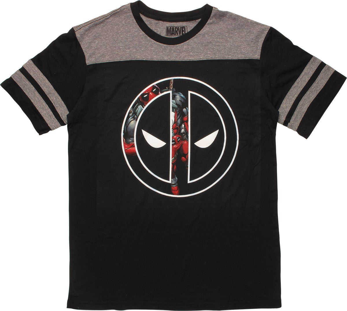 Deadpool Stance In Logo Jersey Shirt