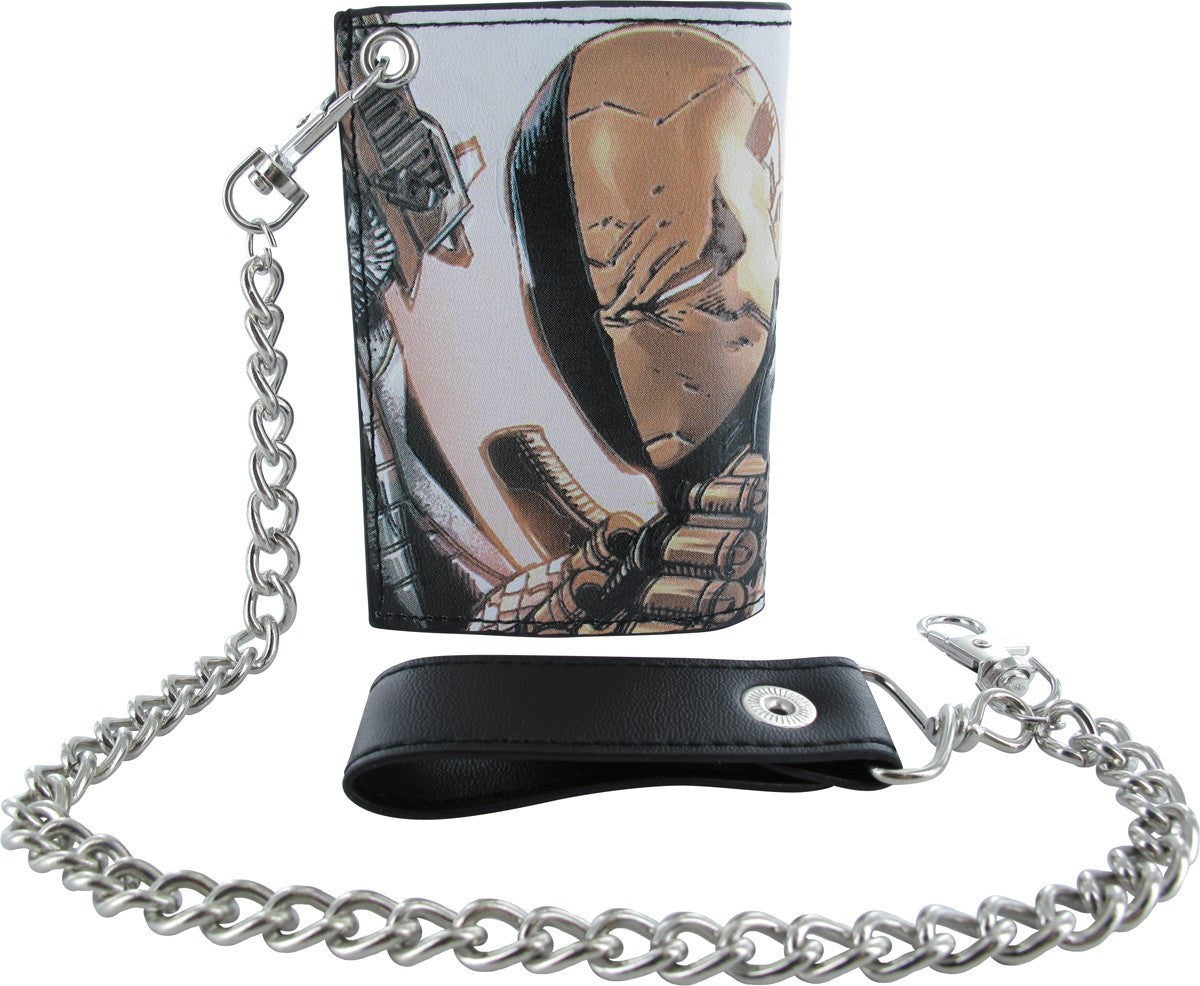 Deathstroke Embossed Chain Trifold Wallet