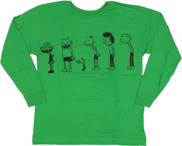 Diary of a Wimpy Kid Line Green Long Sleeve Youth T Shirt