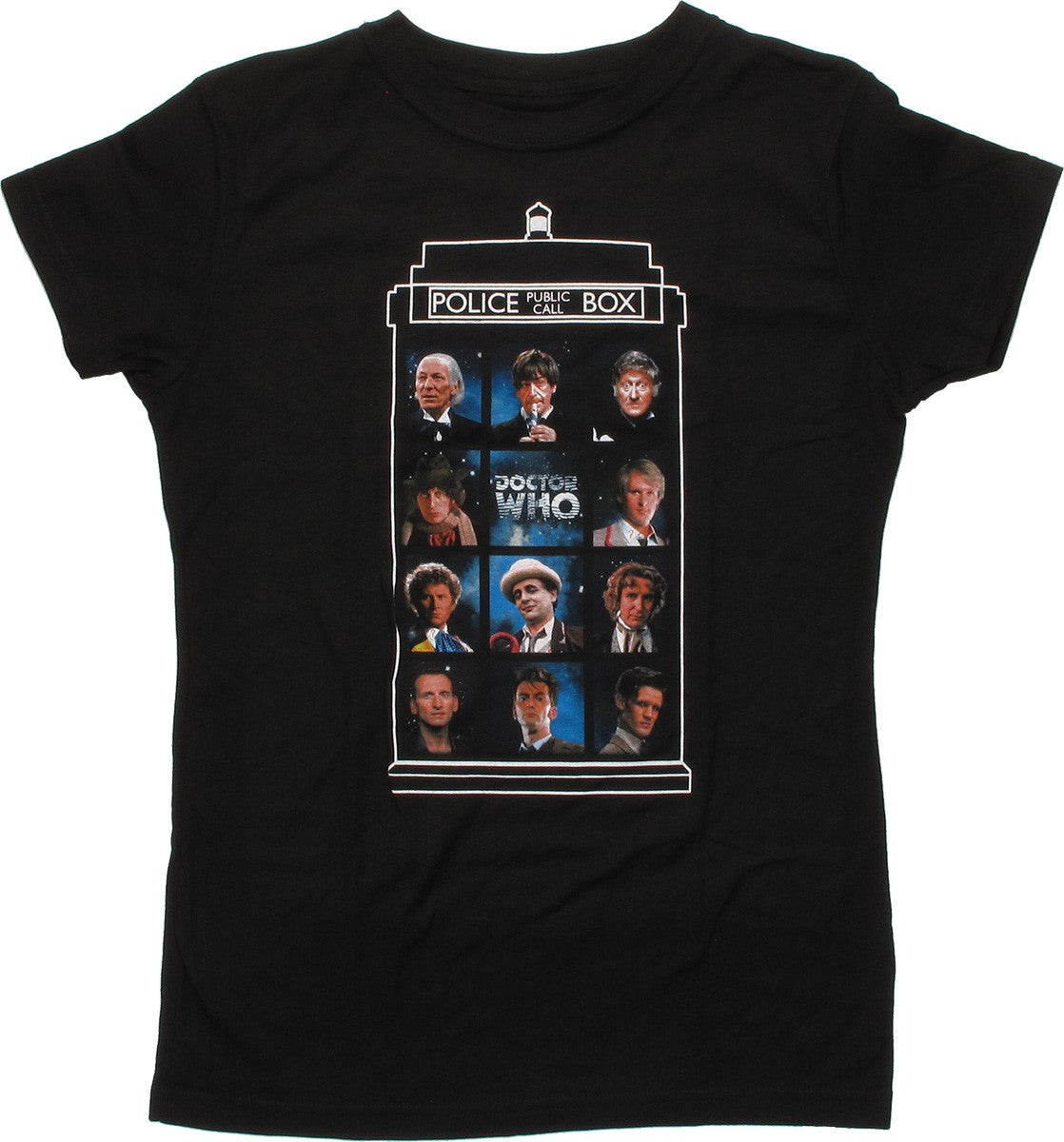 Doctor Who 11 Doctors TARDIS Baby Tee