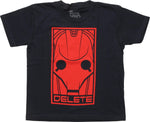 Doctor Who Cyberman Delete Juvenile T-Shirt