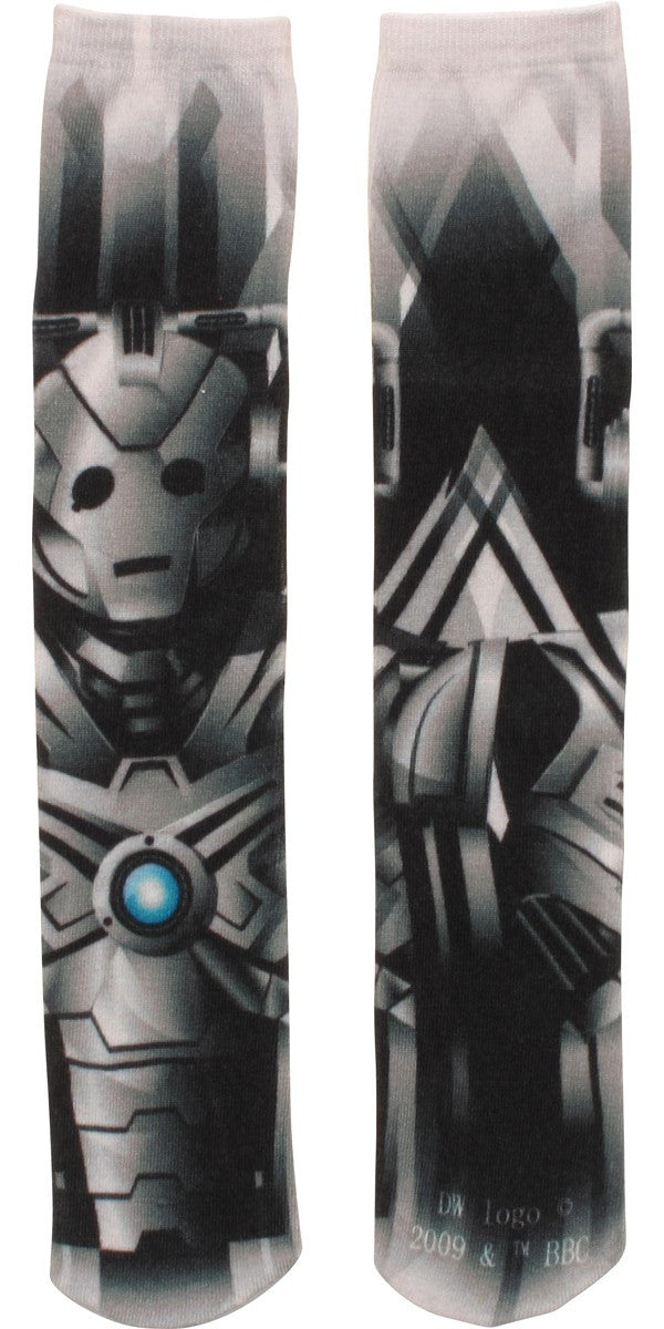 Doctor Who Cyberman Sublimated Crew Cut Socks