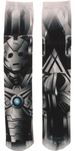 Doctor Who Cyberman Sublimated Crew Cut Socks