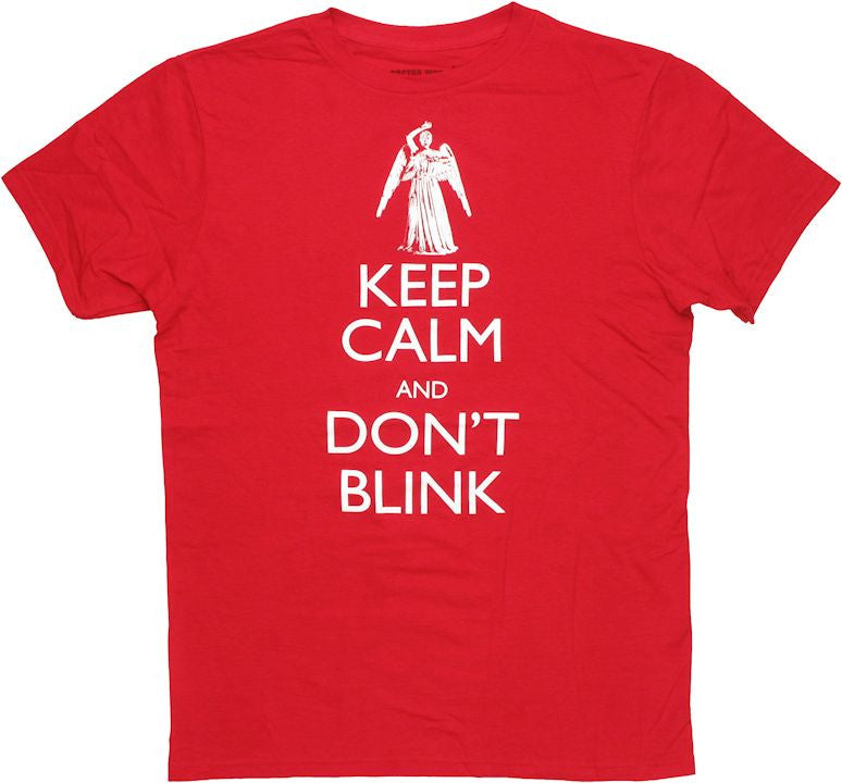 Doctor Who Keep Calm Don't Blink Angel T Shirt Sheer