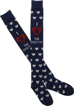 Doctor Who Love Doc Hearts Ladies OTK Socks