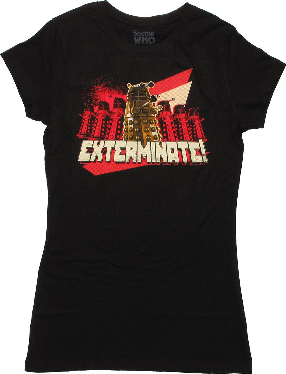 Doctor Who Red Dalek Group Exterminate Baby Tee