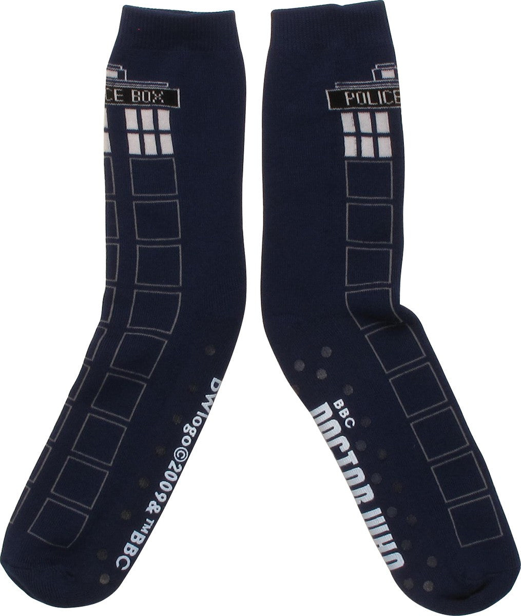 Doctor Who TARDIS Slipper Crew Socks