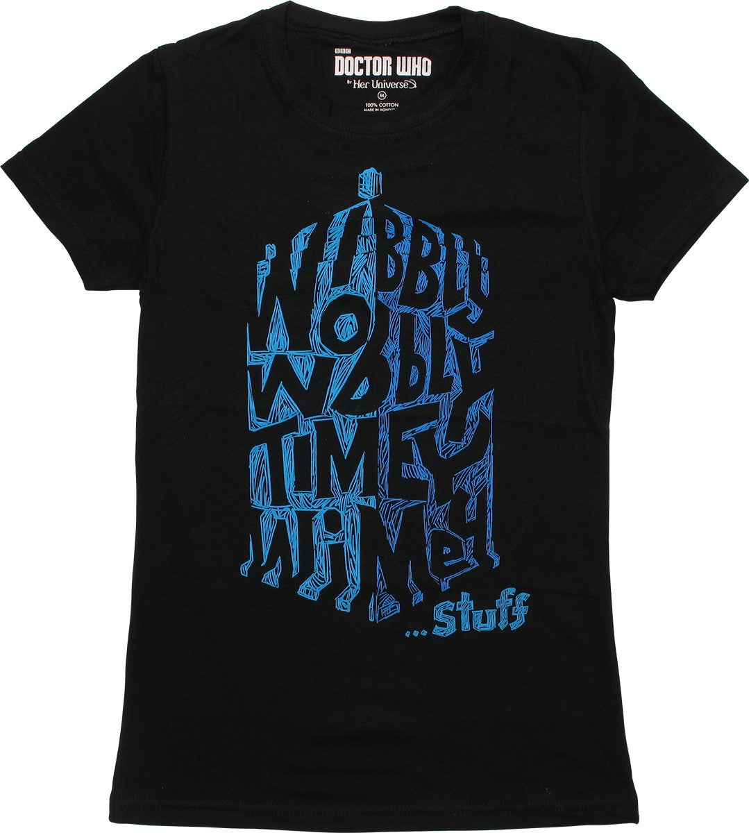 Doctor Who Wibbly Wobbly TARDIS Sketch Baby Tee