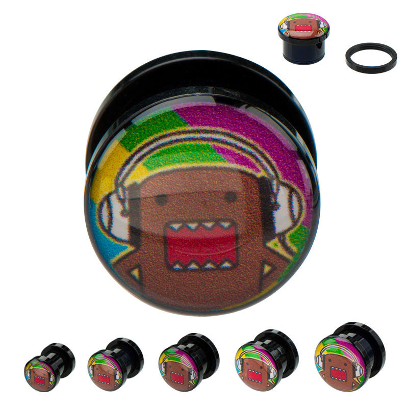 Domo Kun Headphones Acrylic Plugs
