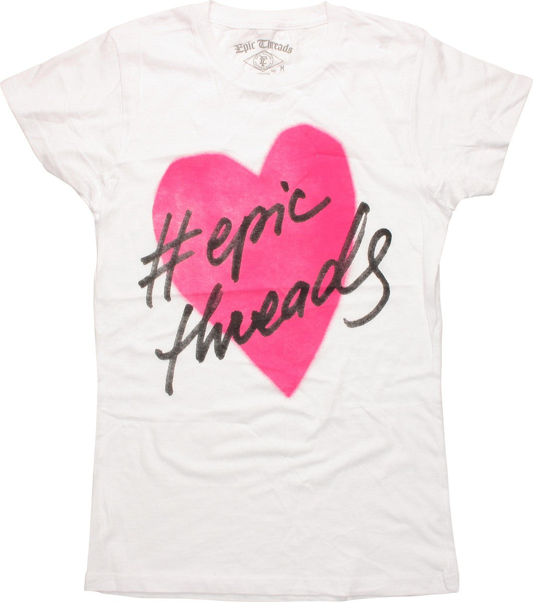 Epic Threads Hash Tag Heart Juniors T-Shirt