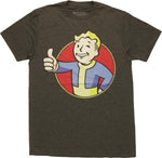 Fallout Vault Boy Red Circle Heather T-Shirt