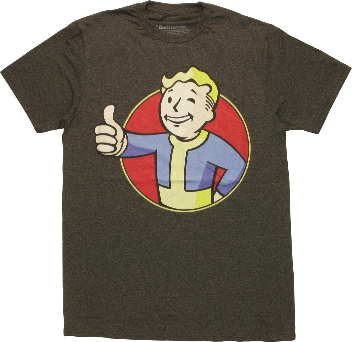 Fallout Vault Boy Red Circle Heather T-Shirt