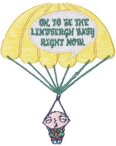 Family Guy Stewie Lindbergh Baby Patch
