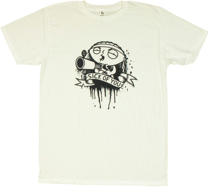 Family Guy Stewie Sick of You T Shirt Sheer