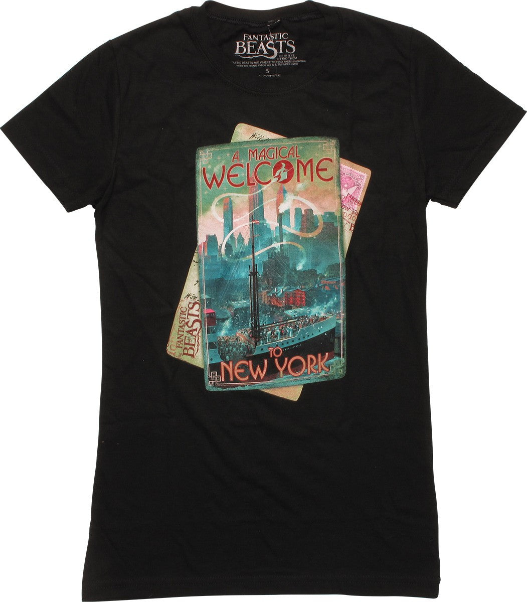 Fantastic Beasts Welcome to NY Juniors T-Shirt