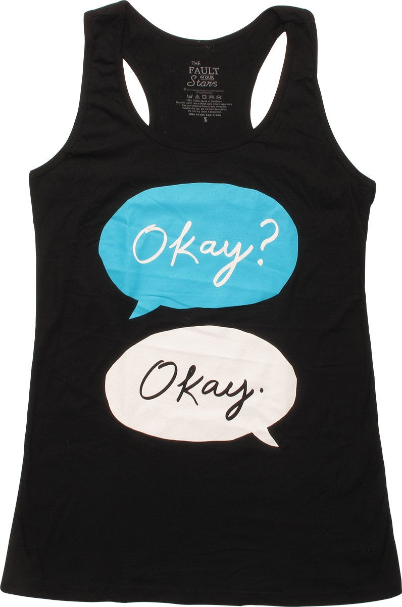 Fault in Our Stars Okay Womens Junior Tank Top