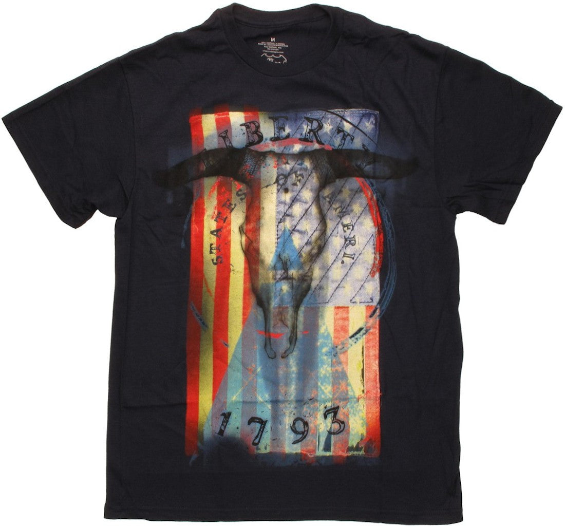 Flag USA Liberty Skull T Shirt