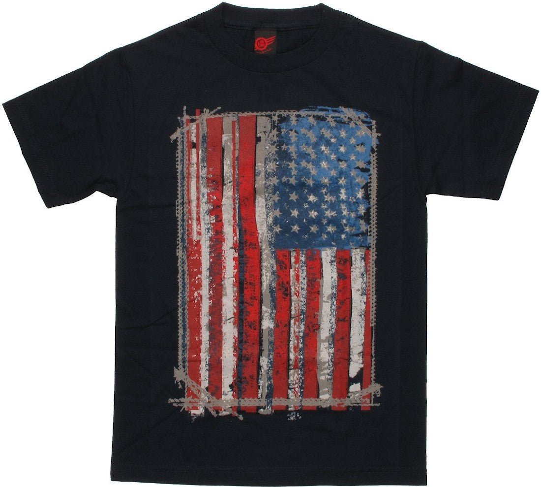 Flag USA Stitch Frame T Shirt