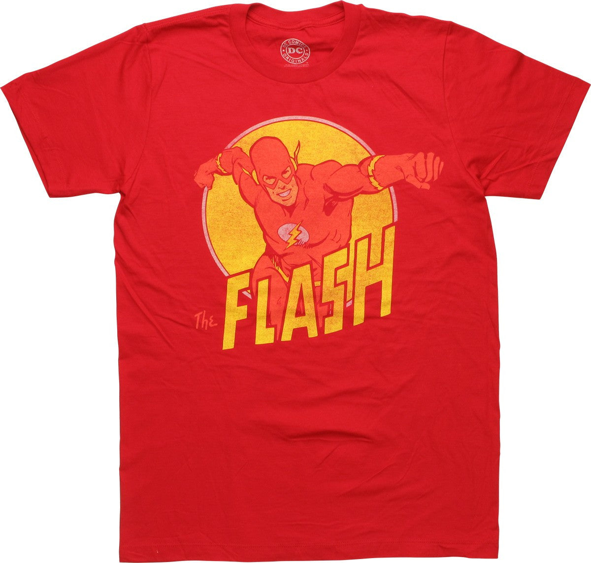 Flash and Name in Yellow Circle T-Shirt