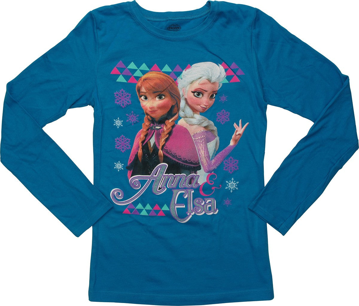 Frozen Anna Elsa Long Sleeve Youth T-Shirt