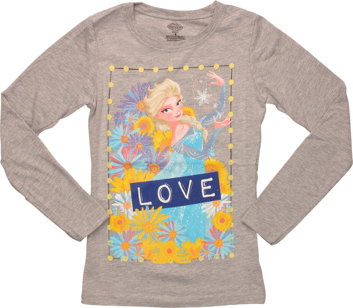 Frozen Elsa Love Heather Long Sleeve Youth T-Shirt